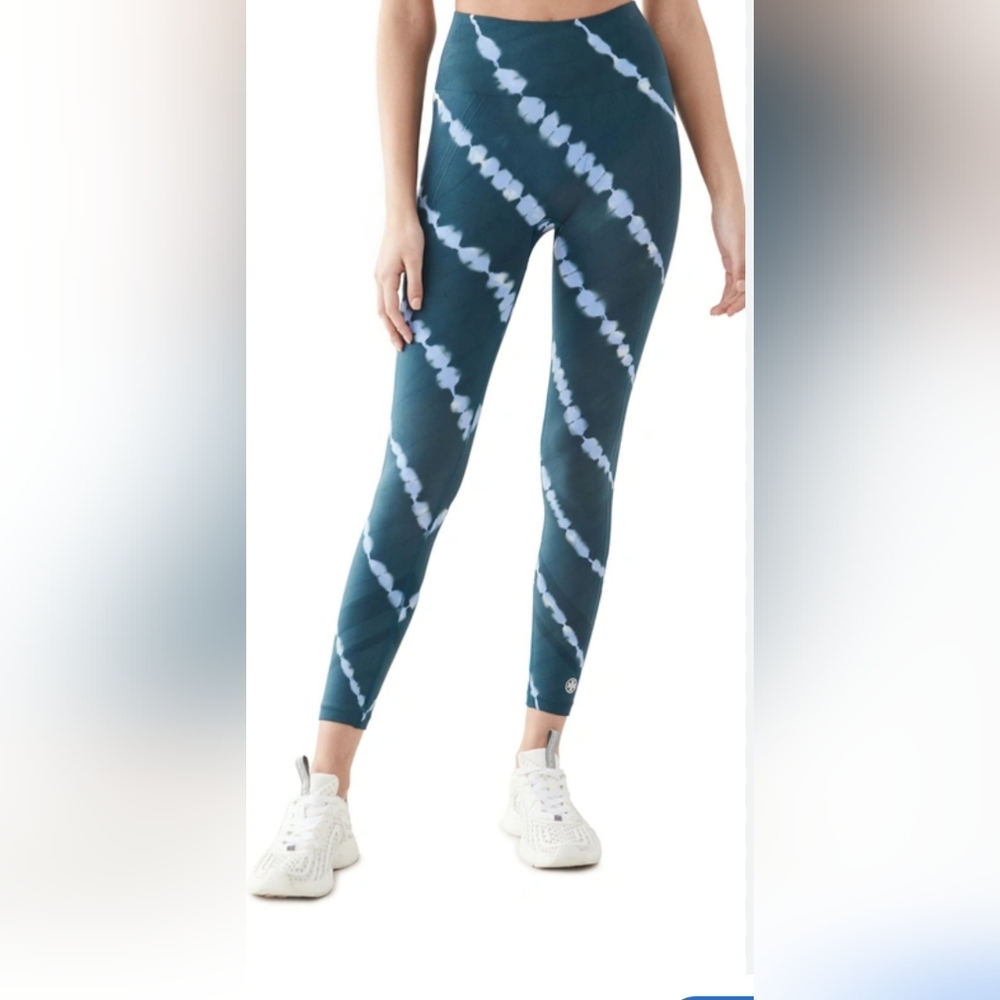 Tory Burch Sport athletic high rise shibori seamless 7/8 leggings